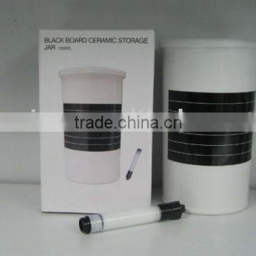 Blackboard Ceramic Write Canister with PP lid