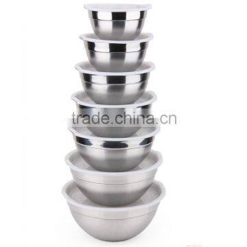 7pcs set Stainless steel mixing bowl set with Lid
