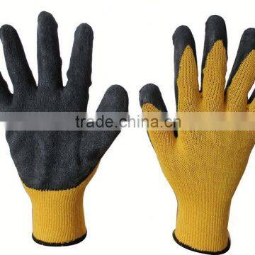 latex coated cotton glove/latex palm fit gloves