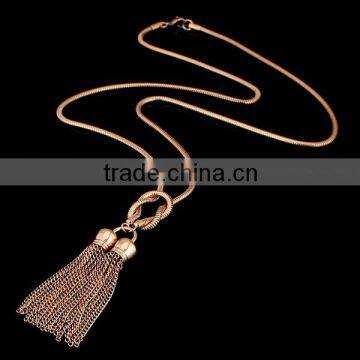 Vintage Tassel Necklace Chain Gold Necklace Designs in 10 Grams photo-3