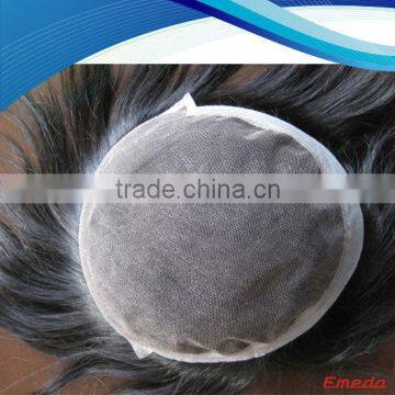 Top grade wholesale long human hair toupee swiss lace toupee