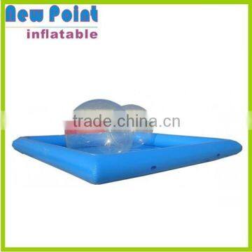 Bule water PVC trampoline cheap inflatable pool toys for kids