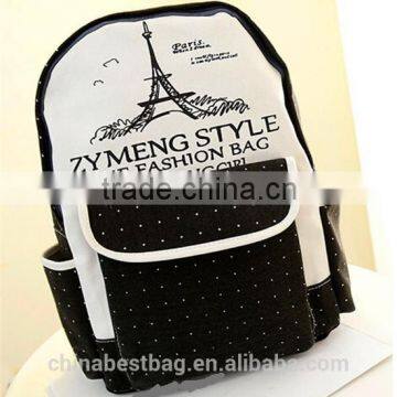 Fashion Style Printed Canvas Backpack For College Student
