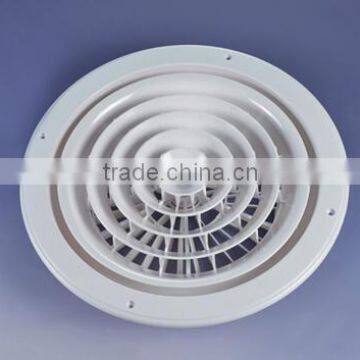 Hvac Round Adjustable Ceiling Abs Air Grille Exhaust Aluminum Floor Round Vent Diffuser Air Diffuser With Damper