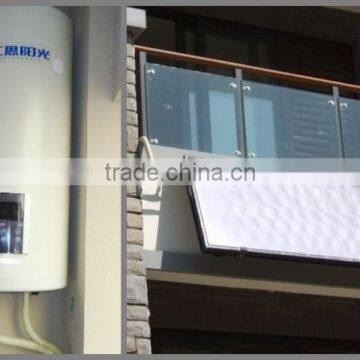 2016 balcony solar water heater with flat plate solar collector with imported blue titanium absorber SRCC Solar keymark