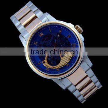 Hot New 2015 Mens Skeleton Automatic Mechanical Watch Transparent no Battery Tourbillon Back photo-3