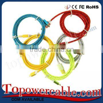 New Style Portable Fabric Braided Flat Usb Male To 3.5Mm Female Cable photo-6