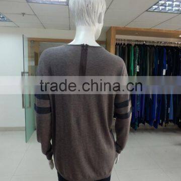Women Crew Neck Long Sleeve Jersey Knit Cardigan Sweater2016 Fall/winter Viscose/nylon/wool photo-2