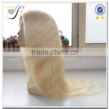 Wholesale top quality blonde hair silky straight 100% virgin human hair wig                        
                                                                                Supplier's Choice