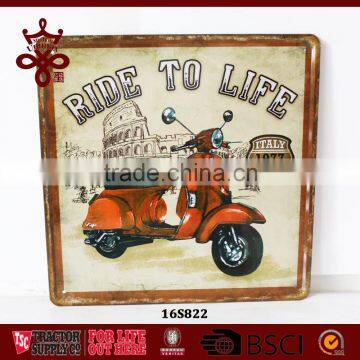 Metal plaque factory wholesale high quality decoration plaque with car license plate