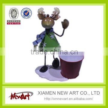 Colorful deer with pot christmas decoration