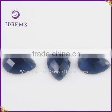 Top Quality Dark Blue Pear Shape Faceted Flat Back Glass Gems photo-2