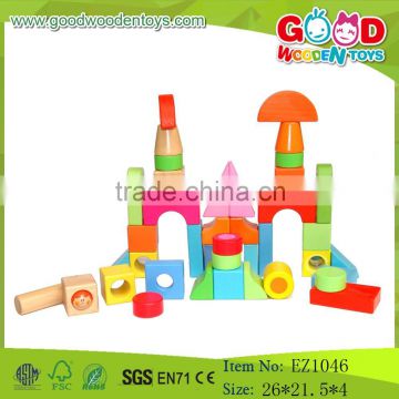 Colorful Wooden Blocks Educational bricks Block DIY Toy Brick