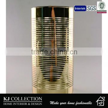 Aluminum electric lines engraved gold Candlesticks