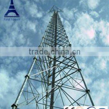 Good service Galvanized self supporting tower telecom pole