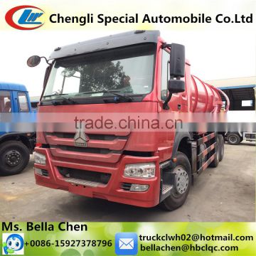 16000L HOWO sewer cleaning truck, vacuum cleaner truck