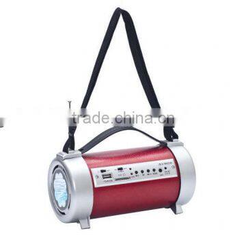 China High Quality Rechargeable Battery FM Torch Light Portable Speaker Radio