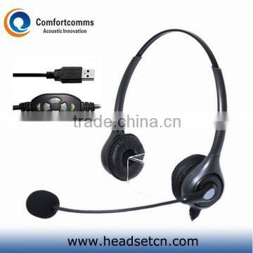 Lightweight USB Call center headphone