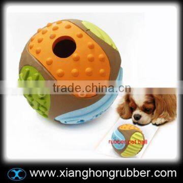 Eco-frinendly rubber dag toy ball