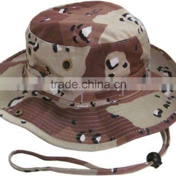 Fashion camo bucket hat with string