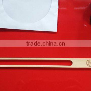 bamboo double skewer/stick with logo