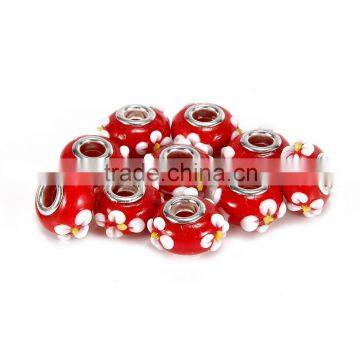 Hot Selling Murano Lampwork 10 pcs Red Color Style #2 Glass Beads Loose Beads