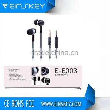 high quality popular flat cable earphone with mic for mobile, mp3/mp4