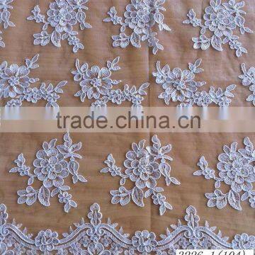 Newest style top sell big cord lace fabric