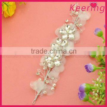 China cheap beads acryilc bridal wedding hair accessories WHD-014