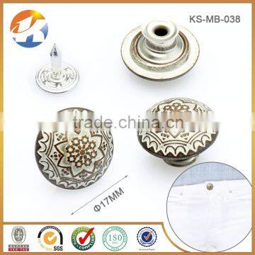 Fashion High Grade Custom Metal Button For Clothing                        
                                                Quality Choice