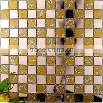 mirror glass mosaic, mirror mosaic tile,mirror glass tiles mixed for covering wall well decoration