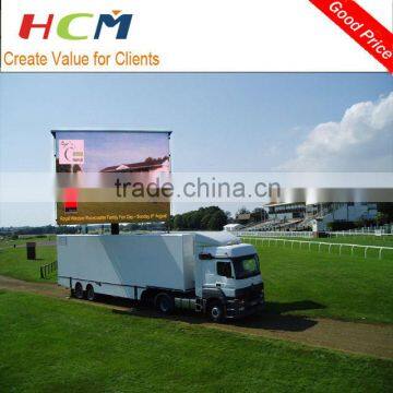 factory moving led display screen/movable video wall panel/mobile led trailer for stage advertising