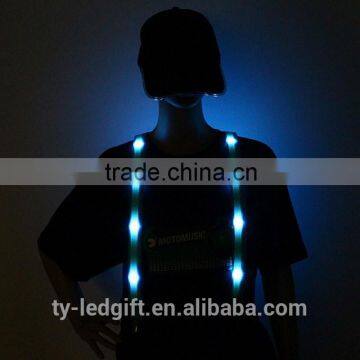 Sales promotion suspenders fashion glowing led suspenders