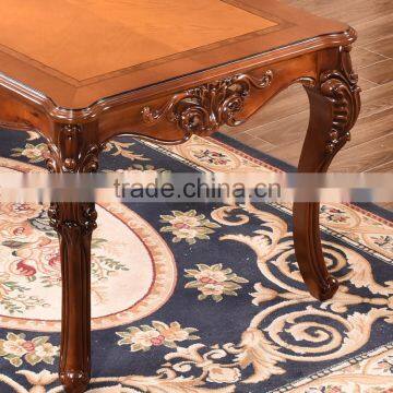 Dining Room Furniture Antique Carving Wooden Rectangle Dining Table photo-4
