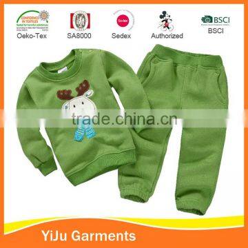 2016 Children cotton soft good quality cartoon emboridary sleepwear homewear knitting wear