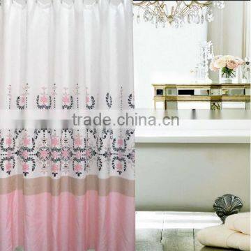 100% Polyester Green Bubbles Printed Shower Curtain for Hotel, Family, Waterproof Bath Curtain photo-5