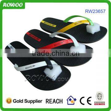 Cheapest Two Color strap fashion PVC beach flip flop shoes for lady