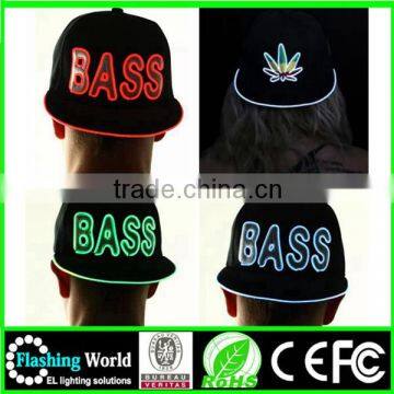 factory manufacture bright in colour led baseball cap