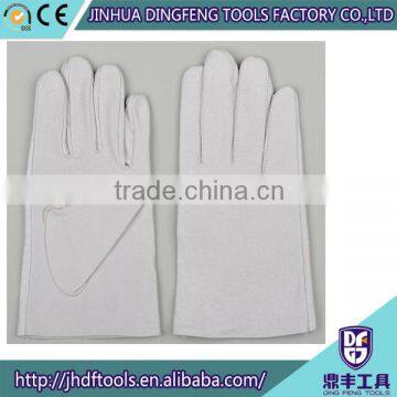 High quality, cheap 10.5 inch natural color top grain pig leather wholesale work gloves