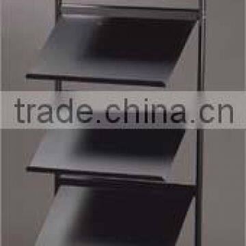 4 tier black steel brochure holder