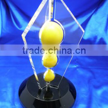 Customize acrylic laser engraved trophy clear sport trophy