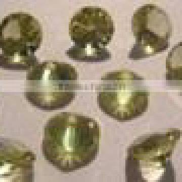 Lemon Quartz Diamond Round Cut