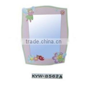 Kids Wooden Fairy Design Decorative Small Mirror