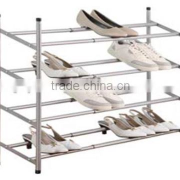 Portable 4 tier stackable iron shoe rack