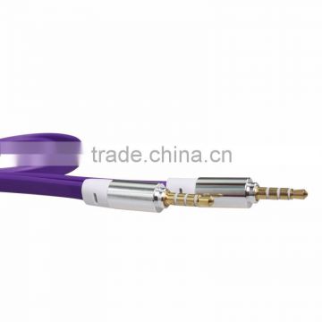 wholesale Gold 3.5mm Male to 3.5mm male Stereo Audio Headphone Extension Cable