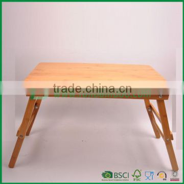 Mini portable folding bamboo computer desk seving tray