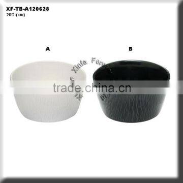 white and black ceramic cereal bowl