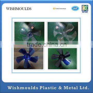 OEM factory Mini Plastic Fan Blade Mould with 3 Blades 4 Blades 5 Blades