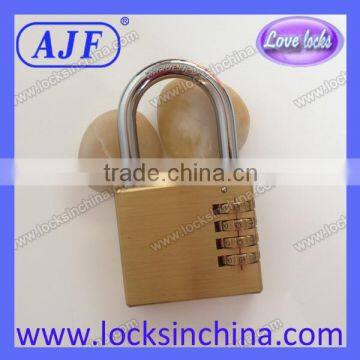 AJF 60mm Protection 4 Numbers Solid Brass Combination Padlock Quality Choice photo-3