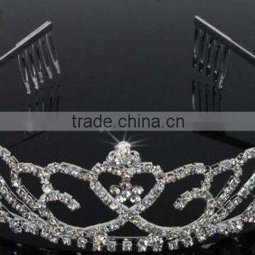 fashion crystal rhinestones wedding crown tiara
